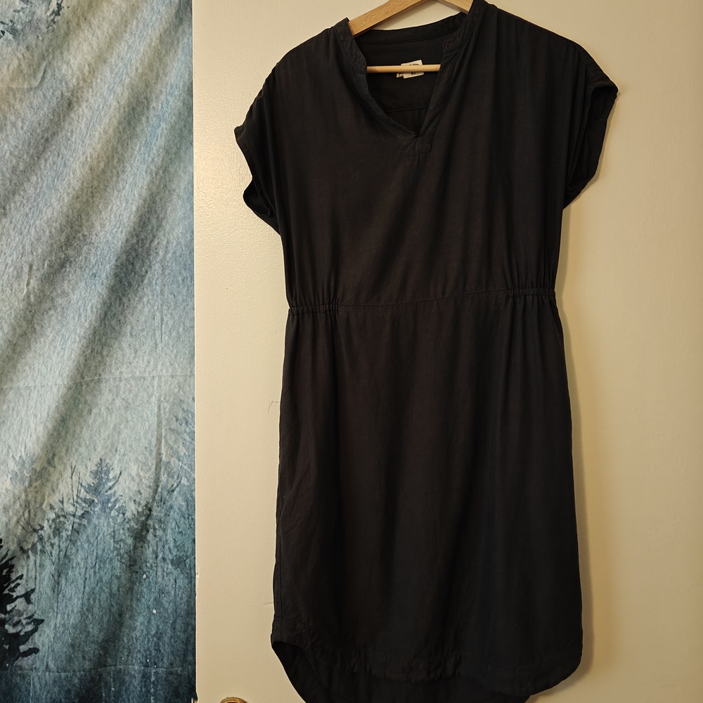 Casual Charcoal Gray Midi Dress
